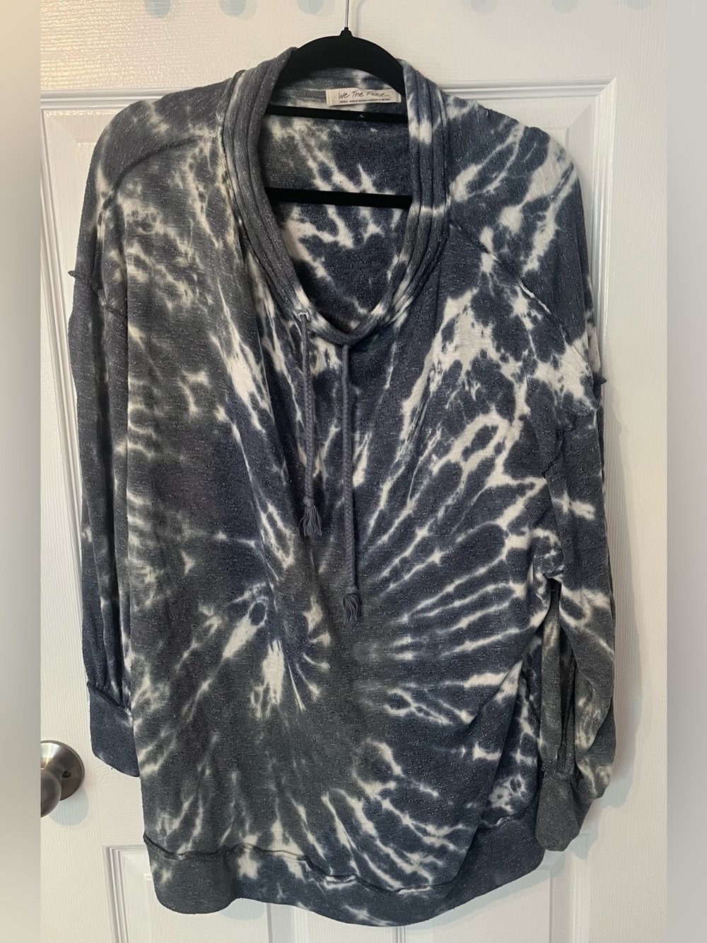 Free People We The Free Tie Dye Cowl Neck Pullover Top Small